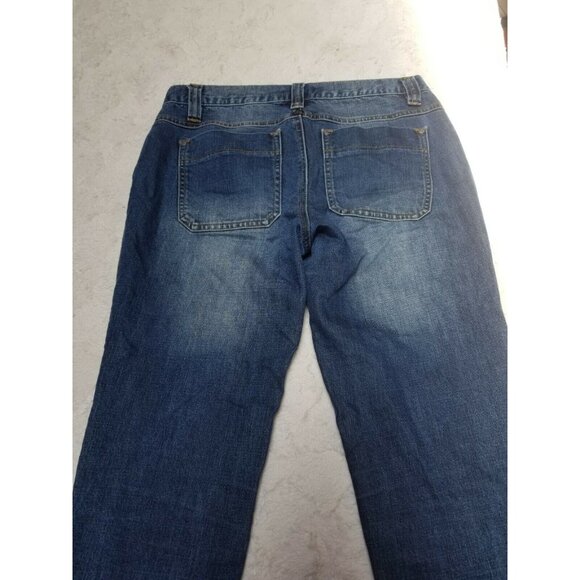 Prana Womens Straight Fly Zip Jeans 5-Pockets Low-Rise Washed Denim 2/26 Blue - Picture 2 of 7